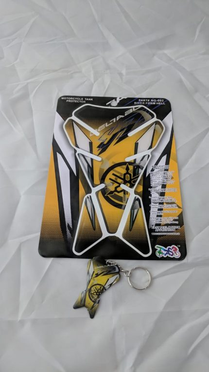 Yamaha Tank Pad with Keychain Yellow and Black