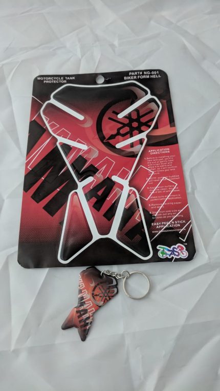 Yamaha Tank pad With Key chain Red and Black