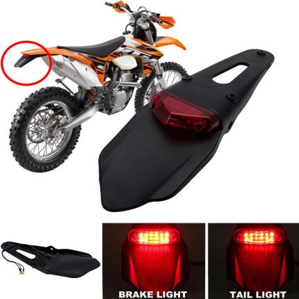 Universal Enduro Fender LED Stop brake Rear Tail Light Lamp