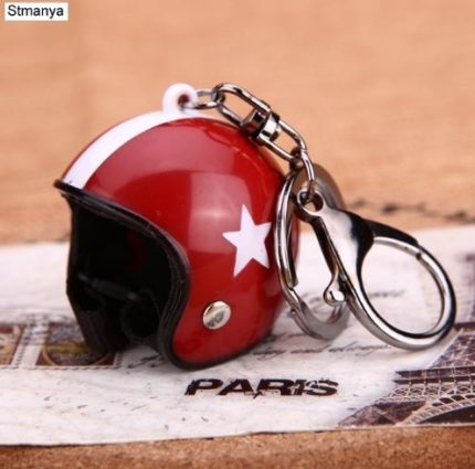 Half face helmet keychain
