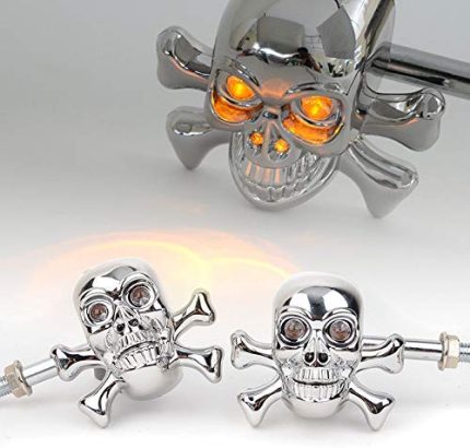 Cafe Racer Skull Indicators 2pc