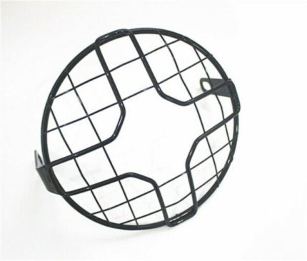 Metal Retro Motorcycle Headlight Lamp Mesh Grille Cover Mask For Cafe Racer Cage