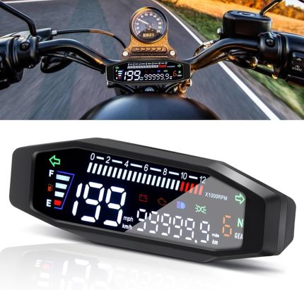 Universal Motorcycle Dolphin Digital Meter Slim with Sensor
