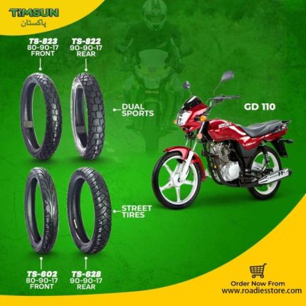 Best Timsun Tubeless Tires Set For GD110 Dual Sports Touring Version  Package