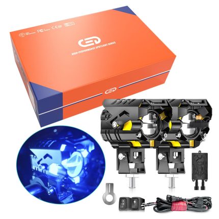 MOTOLED Exploradoras Para Moto Luces Foco Led Azul Amarillo Blanco DRL 60W 10000LM