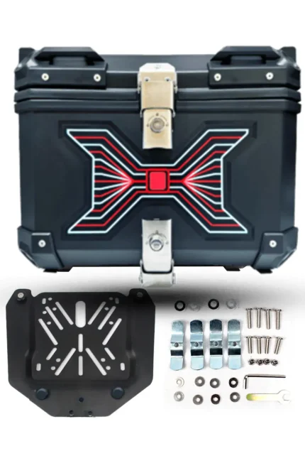 JDR Wholesale Motorcycle Storage Box 47Litres ABS Delivery Box /Motorcycle Luggage Box/Motorcycle Tail Box